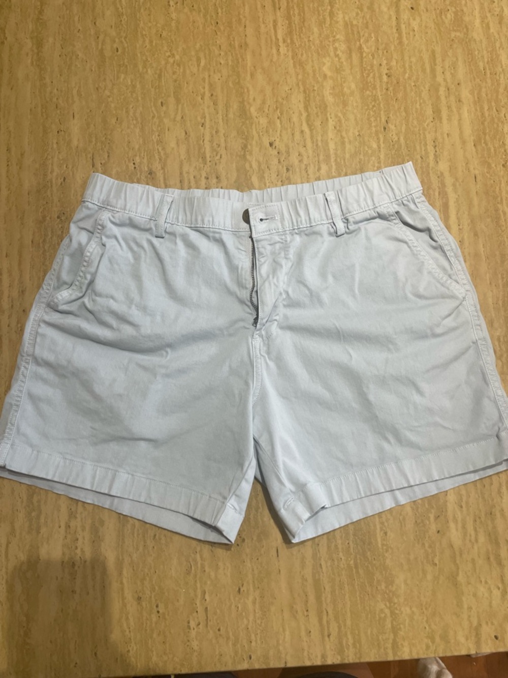 Bearbottom Men’s Light Blue Cotton Shorts Size Large, 5.5” inseam